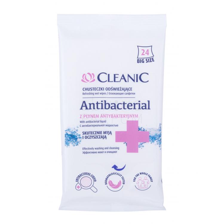 Cleanic Antibacterial Refreshing Wet Wipes Antybakteryjne kosmetyki 24 szt