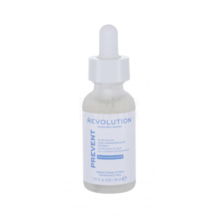 Revolution Skincare Prevent Gentle Blemish Serum 1% Salicylic Acid + Marshmallow Extract Serum do twarzy dla kobiet 30 ml