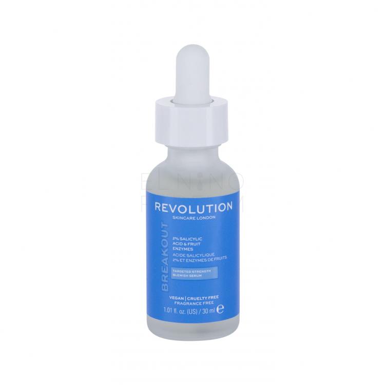 Revolution Skincare Breakout 2% Salicylic Acid &amp; Fruit Enzyme Serum Serum do twarzy dla kobiet 30 ml