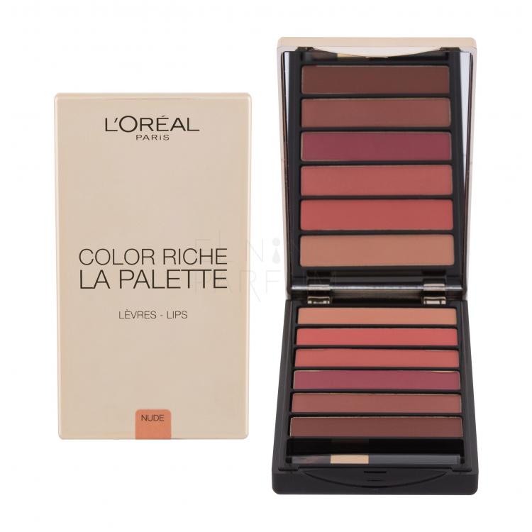 L&#039;Oréal Paris Color Riche La Palette Pomadka dla kobiet 6 g Odcień Nude