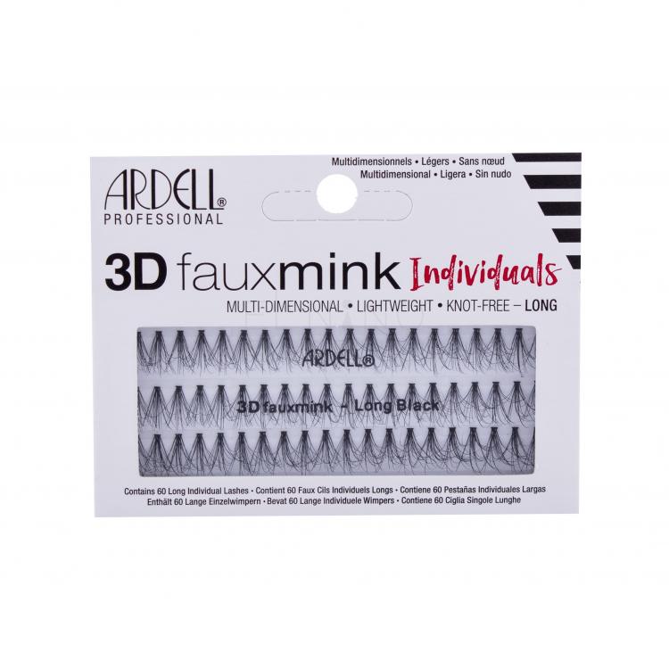Ardell 3D Faux Mink Individuals Long Sztuczne rzęsy dla kobiet 60 szt Odcień Black