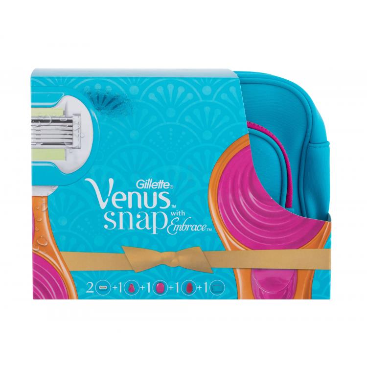 Gillette Venus Snap With Embrace Zestaw Maszynka do golenia  szt + Zapasowe ostrze  szt + Pudełko + Grzebień do włosów 1 szt + Kosmetyczka