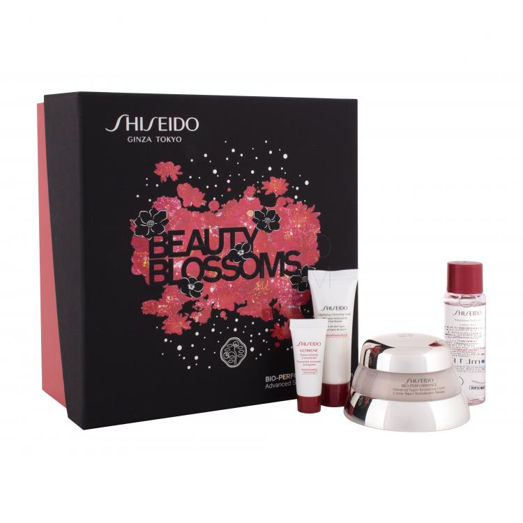 Shiseido Bio-Performance Beauty Blossoms Zestaw Krem na dzień Bio-Performance Advanced Super Revitalizing Cream 50 ml + Pianka oczyszczająca Clarifyung Cleansing Foam 15 ml + Emulsja do twarzy Treatment Softener 30 ml + Serum do twarzy Ultimune Power Infusing Concentrate 5 ml