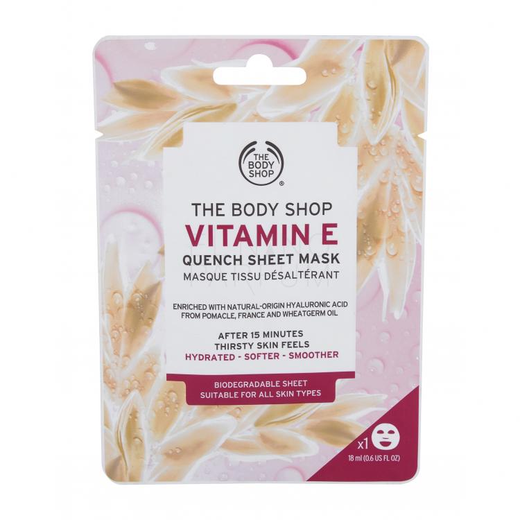 The Body Shop Vitamin E Quench Sheet Mask Maseczka do twarzy dla kobiet 18 ml