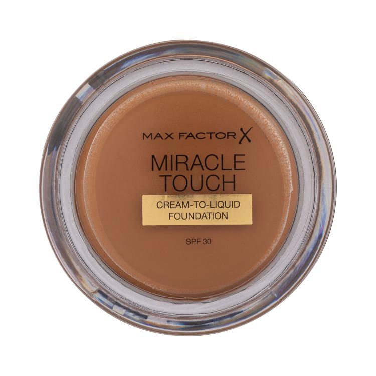 Max Factor Miracle Touch Cream-To-Liquid SPF30 Podkład dla kobiet 11,5 g Odcień 097 Toasted Almond