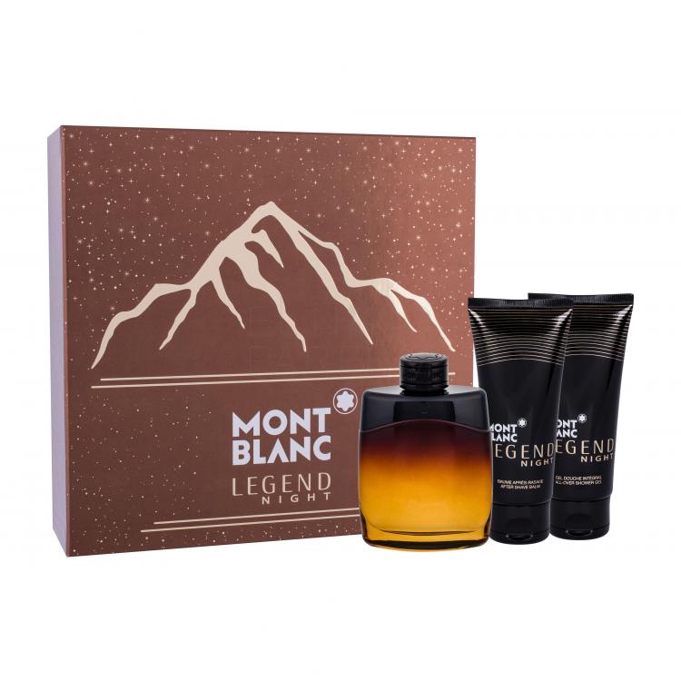 Montblanc Legend Night Zestaw Edp 100 ml + Balsam po goleniu 100 ml + Żel pod prysznic 100 ml Uszkodzone pudełko