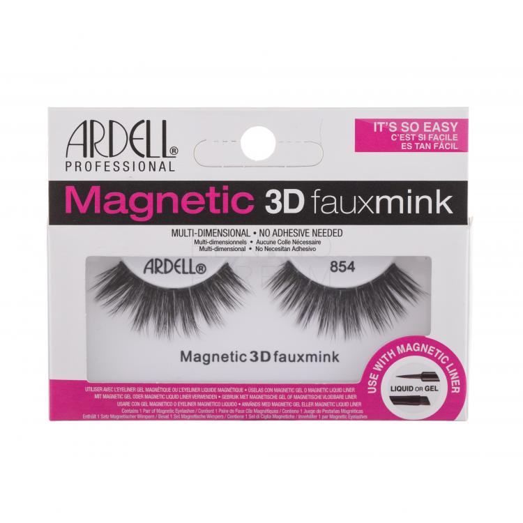 Ardell Magnetic 3D Faux Mink 854 Sztuczne rzęsy dla kobiet 1 szt Odcień Black