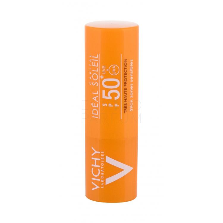 Vichy Idéal Soleil Stick Zones Sensibles SPF50+ Preparat do opalania twarzy dla kobiet 9 g