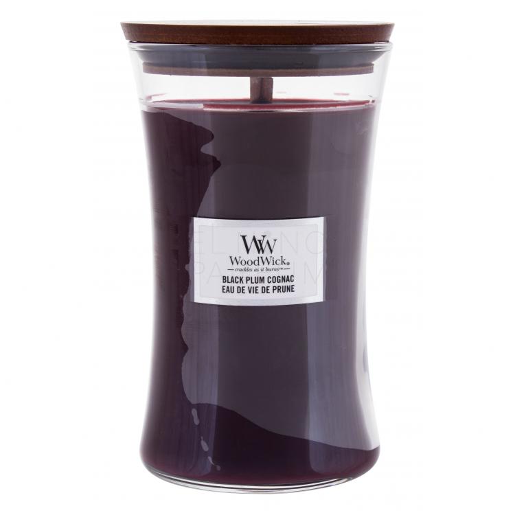 WoodWick Black Plum Cognac Świeczka zapachowa 610 g