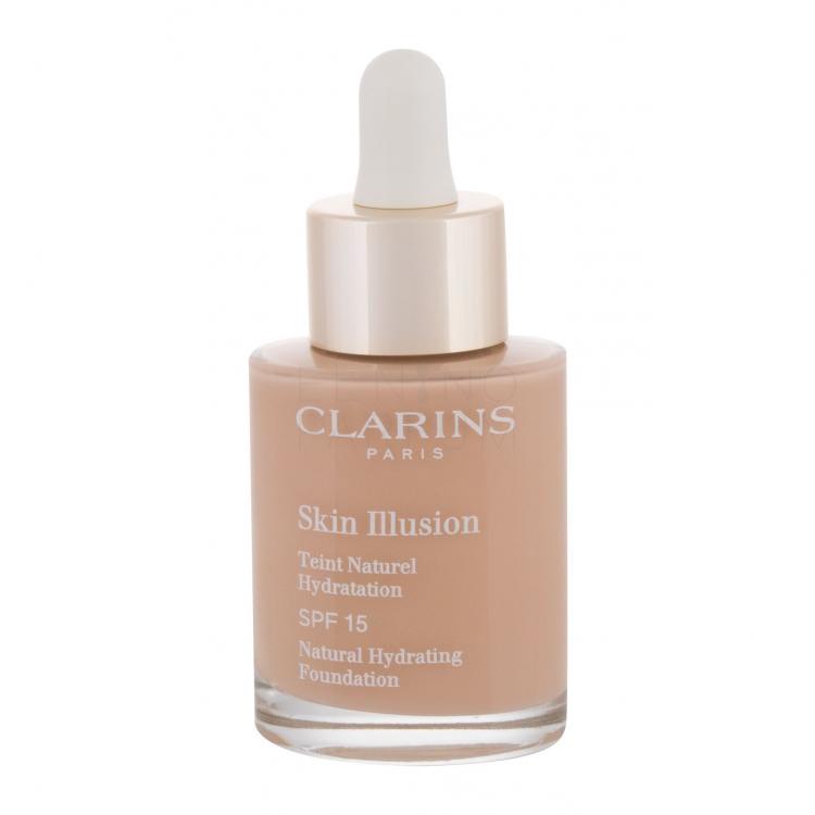Clarins Skin Illusion Natural Hydrating SPF15 Podkład dla kobiet 30 ml Odcień 107 Beige