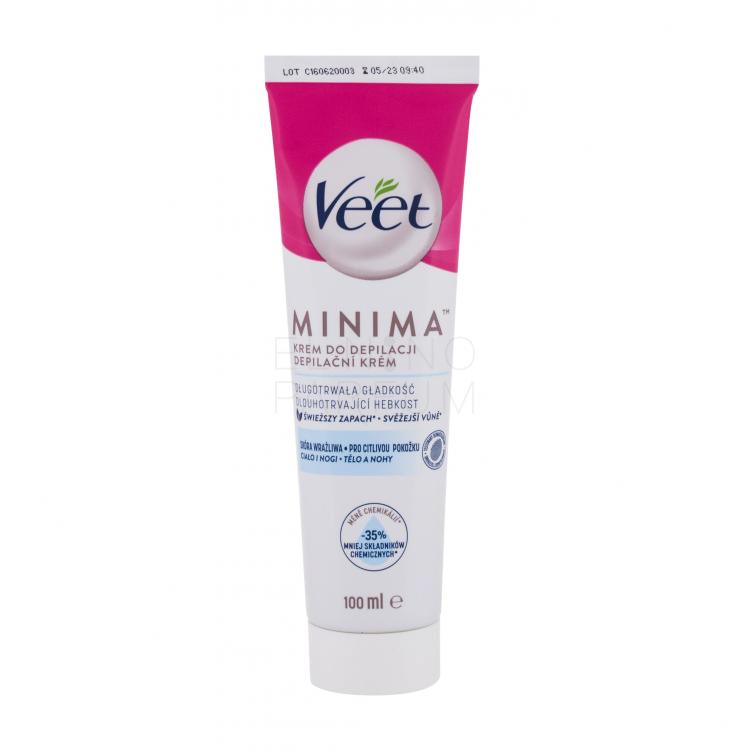 Veet Minima Hair Removal Cream Sensitive Skin Akcesoria do depilacji dla kobiet 100 ml