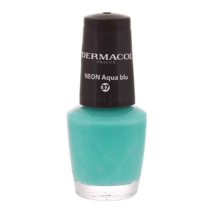 Dermacol Neon Lakier do paznokci dla kobiet 5 ml Odcień 37 Neon Aqua Blu