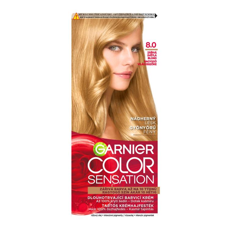 Garnier Color Sensation Farba do włosów dla kobiet 40 ml Odcień 8,0 Luminous Light Blond