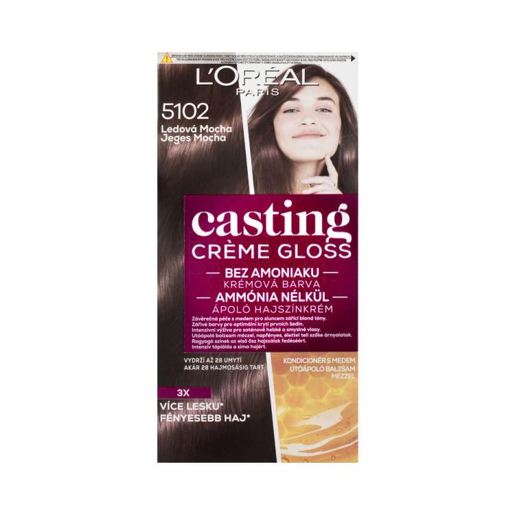 L&#039;Oréal Paris Casting Creme Gloss Farba do włosów dla kobiet 48 ml Odcień 5102 Iced Mocha