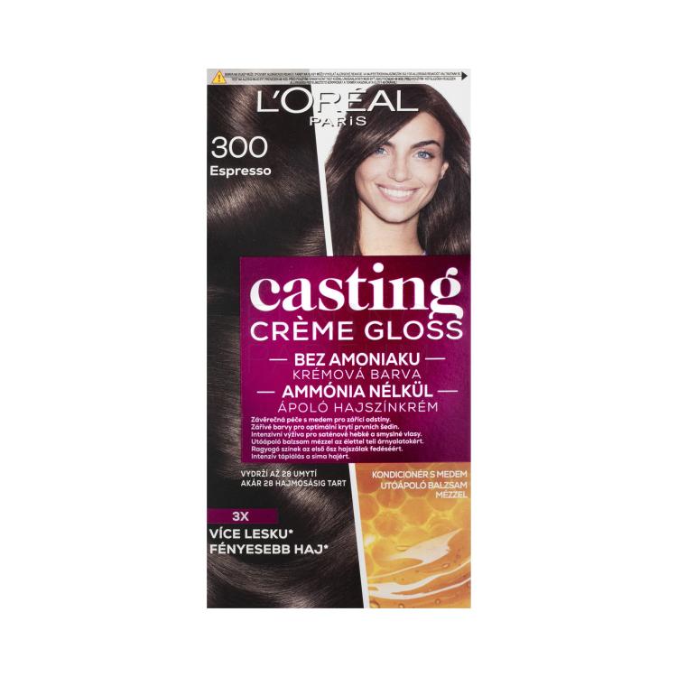 L&#039;Oréal Paris Casting Creme Gloss Farba do włosów dla kobiet 48 ml Odcień 300 Espresso