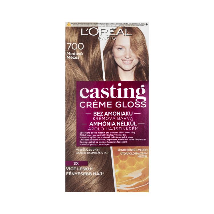 L&#039;Oréal Paris Casting Creme Gloss Farba do włosów dla kobiet 48 ml Odcień 700 Honey