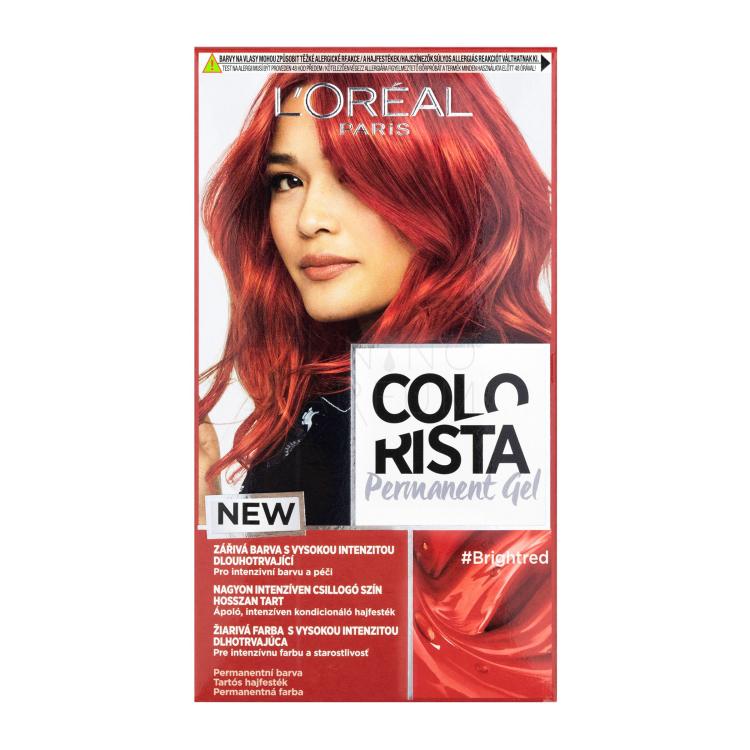 L&#039;Oréal Paris Colorista Permanent Gel Farba do włosów dla kobiet 60 ml Odcień Bright Red