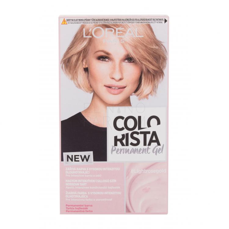 L&#039;Oréal Paris Colorista Permanent Gel Farba do włosów dla kobiet 60 ml Odcień Light Rosegold