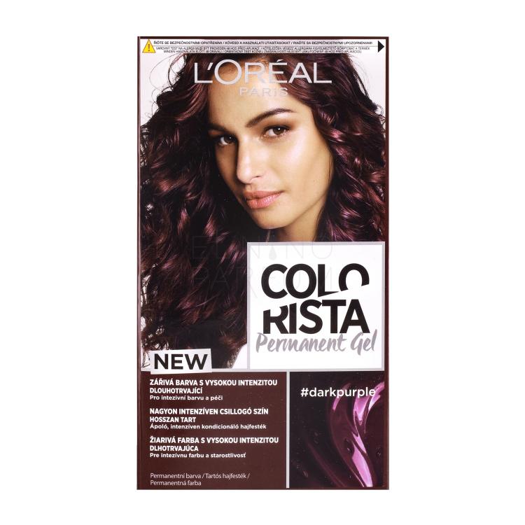 L&#039;Oréal Paris Colorista Permanent Gel Farba do włosów dla kobiet 60 ml Odcień Dark Purple