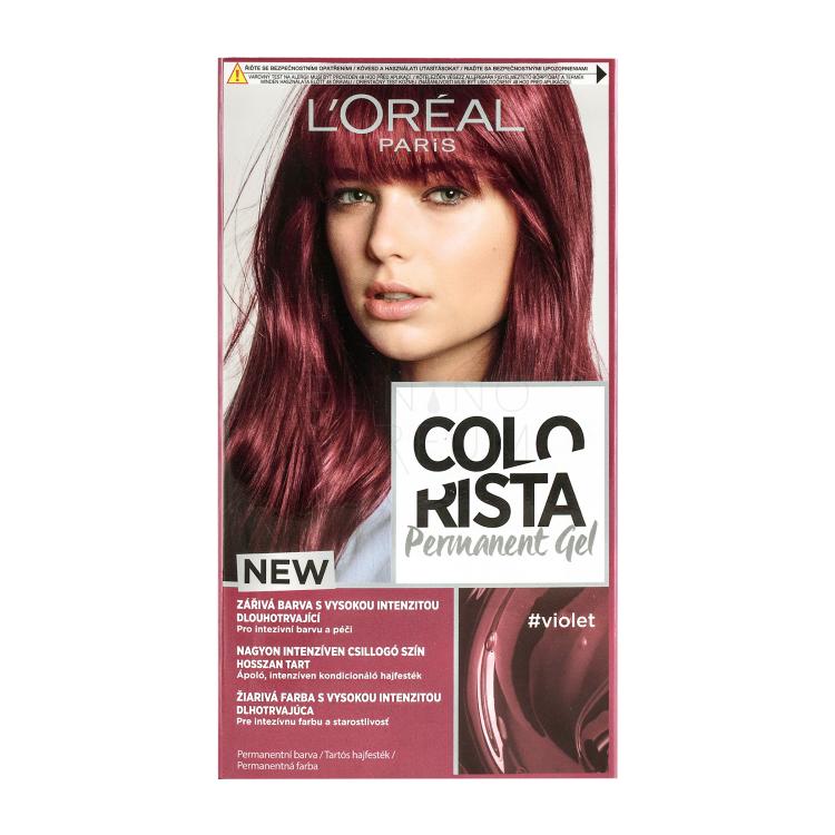 L&#039;Oréal Paris Colorista Permanent Gel Farba do włosów dla kobiet 60 ml Odcień Violet