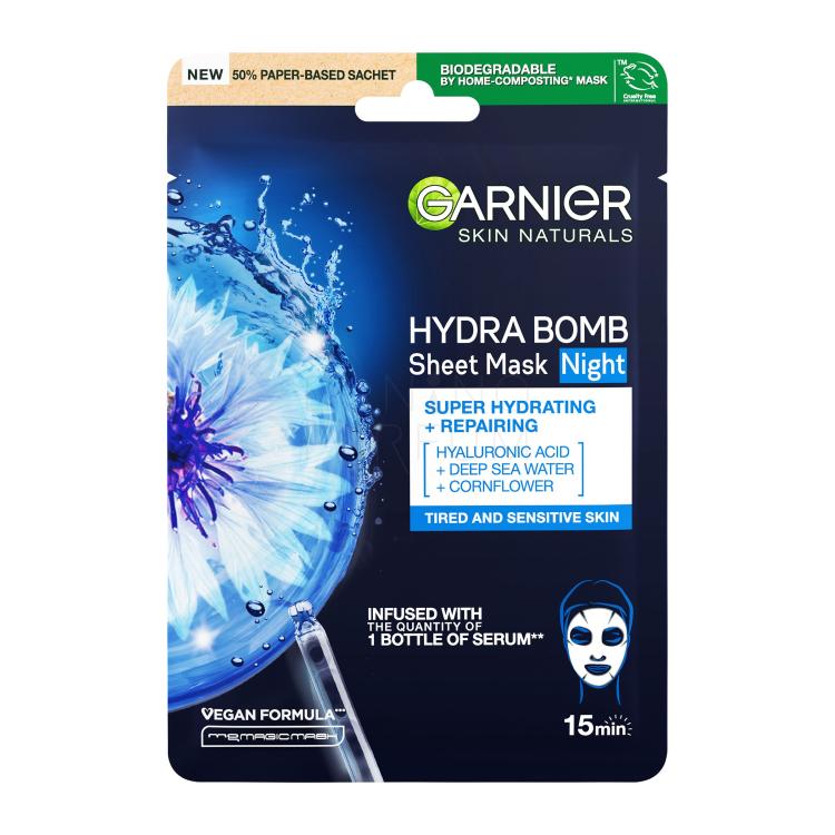 Garnier Skin Naturals Hydra Bomb Night Maseczka do twarzy dla kobiet 1 szt
