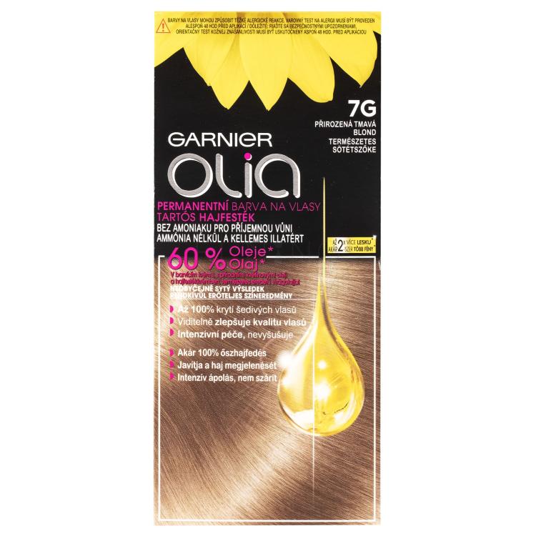 Garnier Olia Permanent Hair Color Farba do włosów dla kobiet 50 g Odcień 7G Dark Greige
