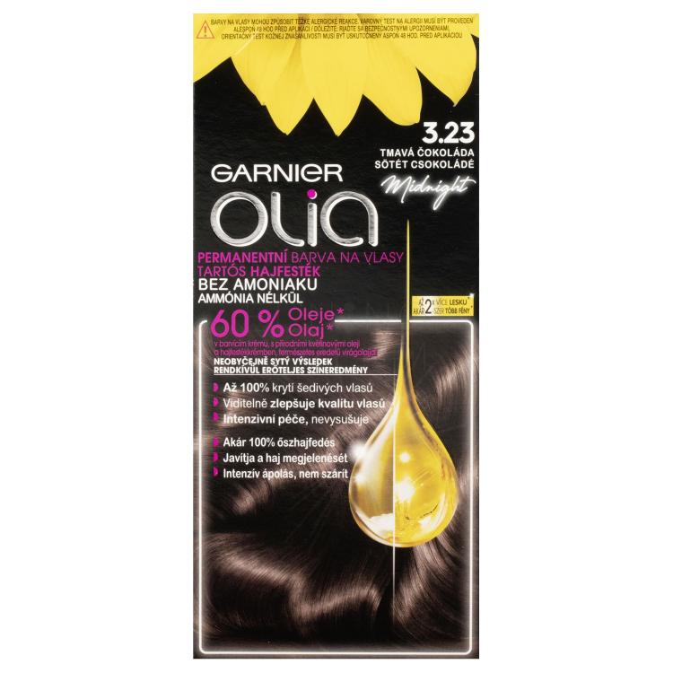 Garnier Olia Permanent Hair Color Farba do włosów dla kobiet 50 g Odcień 3,23 Black Amber