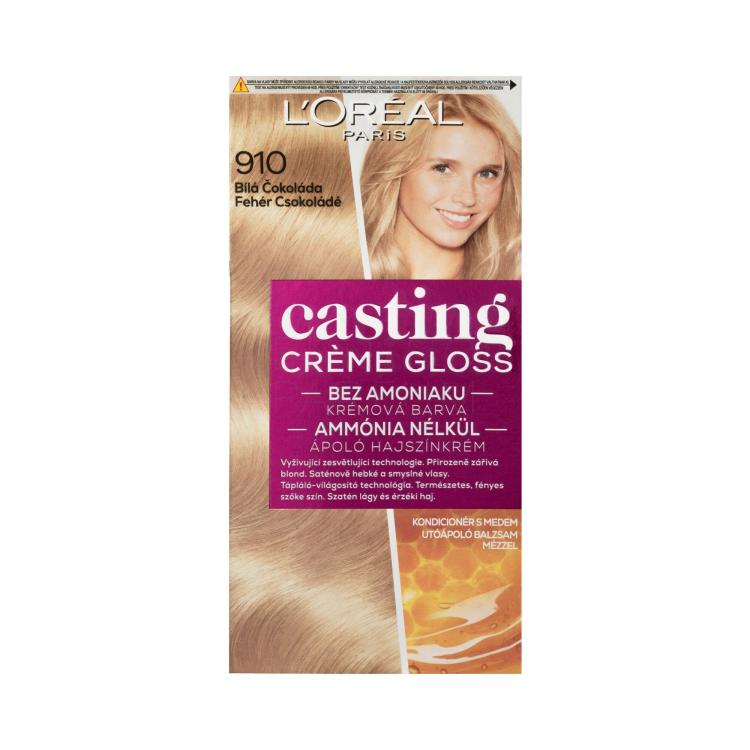 L&#039;Oréal Paris Casting Creme Gloss Farba do włosów dla kobiet 48 ml Odcień 910 White Chocolate