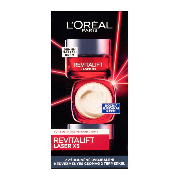L&#039;Oréal Paris Revitalift Laser X3 Day Cream Zestaw Krem na dzień Revitalift Laser X3 50 ml + Krem na noc Revitalift Laser X3 50 ml