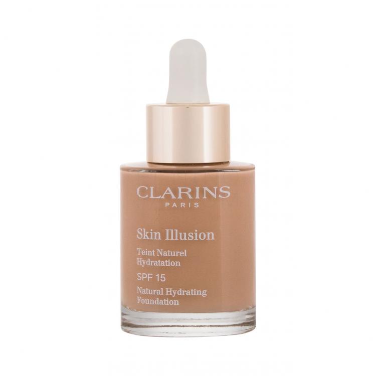 Clarins Skin Illusion Natural Hydrating SPF15 Podkład dla kobiet 30 ml Odcień 112 Amber