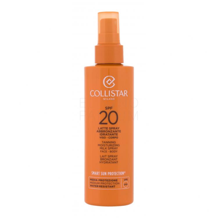 Collistar Smart Sun Protection Tanning Moisturizing Milk Spray SPF20 Preparat do opalania ciała 200 ml