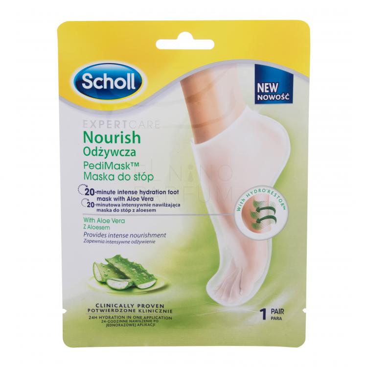 Scholl Expert Care Nourishing Foot Mask Aloe Vera Maseczka do nóg dla kobiet 1 szt