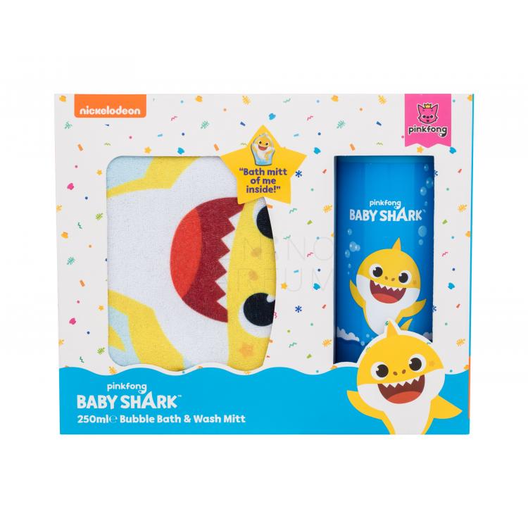Pinkfong Baby Shark Gift Set Zestaw Pianka do kąpieli 250 ml + rękawica do mycia