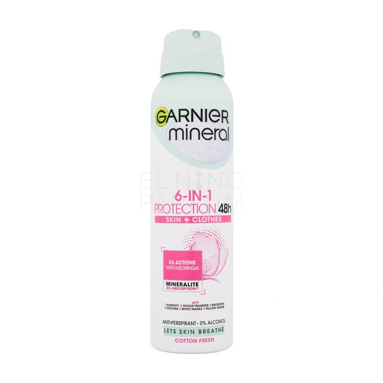 Garnier Mineral Protection 6-in-1 Cotton Fresh 48h Antyperspirant dla kobiet 150 ml