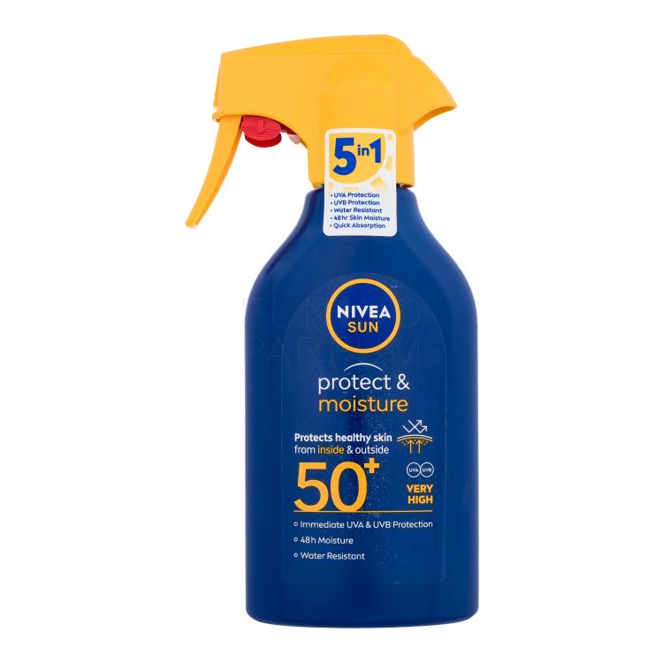 Nivea Sun Protect &amp; Moisture SPF50+ Preparat do opalania ciała 270 ml