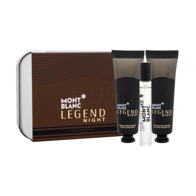 Montblanc Legend Night Zestaw Edp 7,5 ml + Balsam po goleniu 30 ml + Żel pod prysznic 30 ml
