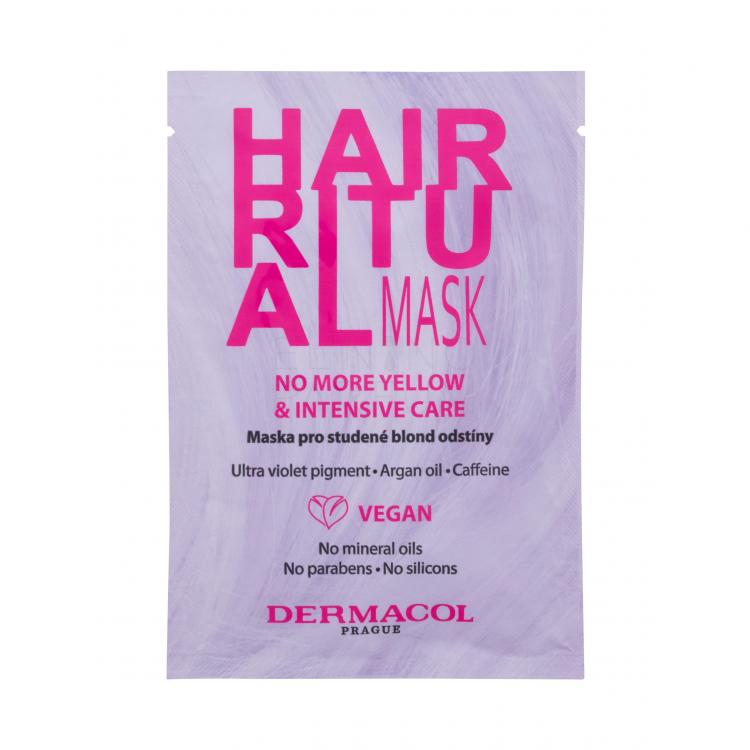 Dermacol Hair Ritual No More Yellow Mask Maska do włosów dla kobiet 15 ml