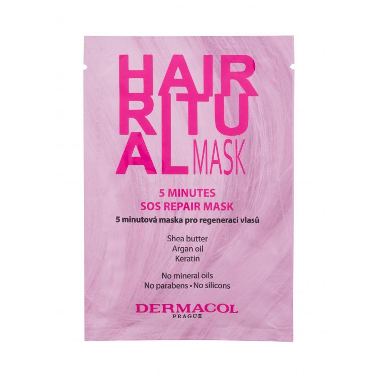 Dermacol Hair Ritual 5 Minutes SOS Repair Mask Maska do włosów dla kobiet 15 ml