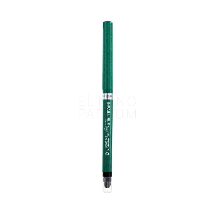 L&#039;Oréal Paris Infaillible Grip 36H Gel Automatic Eye Liner Kredka do oczu dla kobiet 1,2 g Odcień 008 Emerald Green