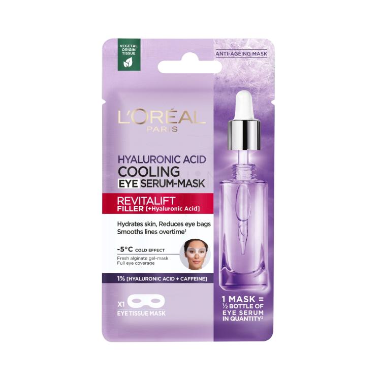 L&#039;Oréal Paris Revitalift Filler HA Cooling Tissue Eye Serum-Mask Maseczka na okolice oczu dla kobiet 11 g