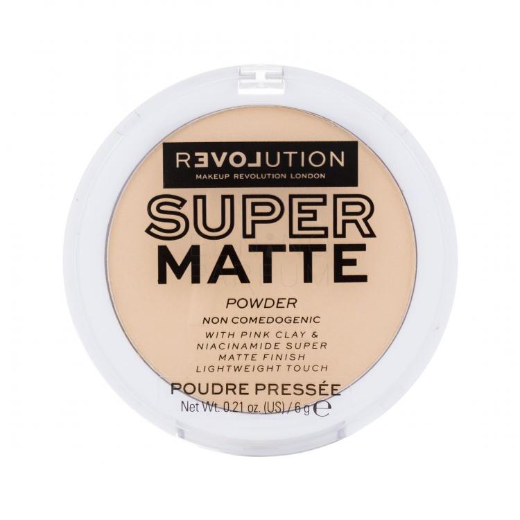Revolution Relove Super Matte Powder Puder dla kobiet 6 g Odcień Vanilla