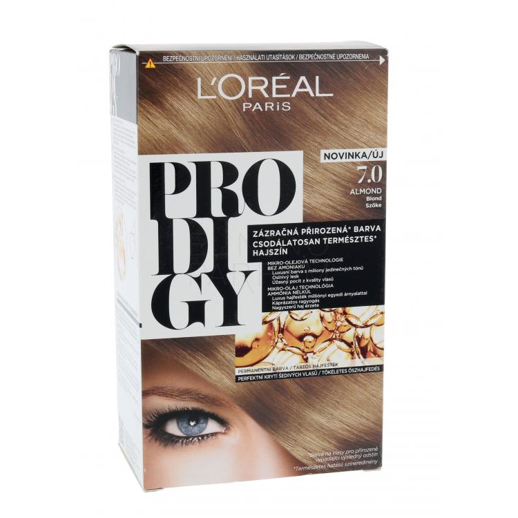 L&#039;Oréal Paris Prodigy Farba do włosów dla kobiet 1 szt Odcień 7.0 Almond