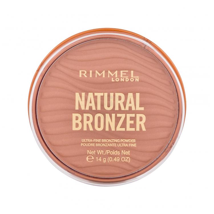 Rimmel London Natural Bronzer Ultra-Fine Bronzing Powder Bronzer dla kobiet 14 g Odcień 001 Sunlight Uszkodzone pudełko