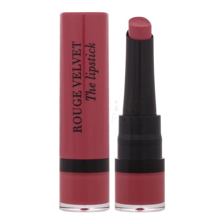 BOURJOIS Paris Rouge Velvet The Lipstick Pomadka dla kobiet 2,4 ml Odcień 04 Hip Hip Pink