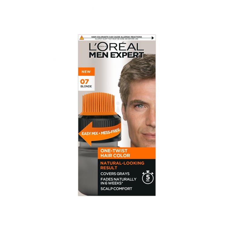 L&#039;Oréal Paris Men Expert One-Twist Hair Color Farba do włosów dla mężczyzn 50 ml Odcień 07 Dark Blonde
