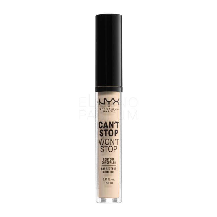 NYX Professional Makeup Can&#039;t Stop Won&#039;t Stop Contour Concealer Korektor dla kobiet 3,5 ml Odcień 04 Light Ivory