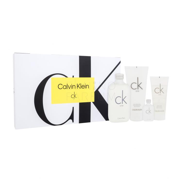 Calvin Klein CK One Zestaw EDT 200 ml + mleczko do ciała 200 ml + żel pod prysznic 100 ml + EDT 15 ml