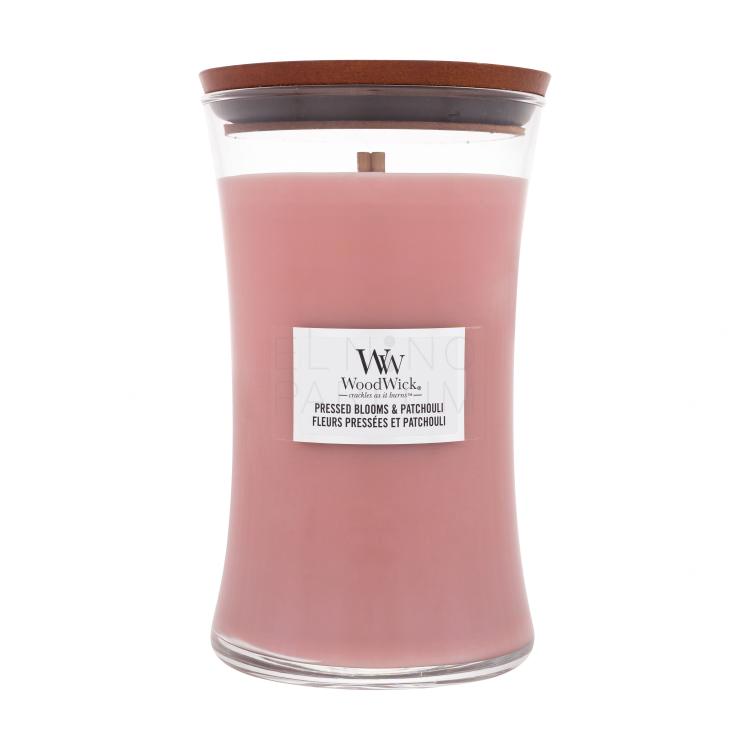WoodWick Pressed Blooms &amp; Patchouli Świeczka zapachowa 610 g