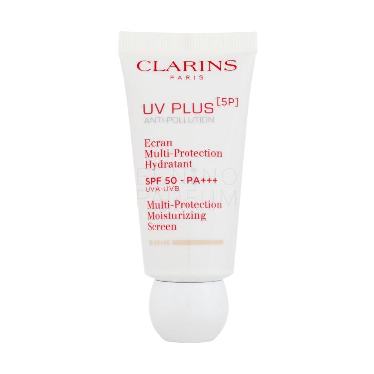 Clarins UV Plus 5P Multi-Protection Moisturizing Screen SPF50 Preparat do opalania twarzy dla kobiet 30 ml Odcień Beige