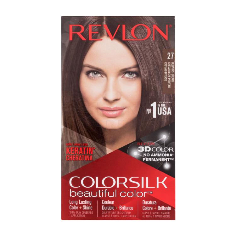 Revlon Colorsilk Beautiful Color Farba do włosów dla kobiet Odcień 27 Deep Rich Brown Zestaw